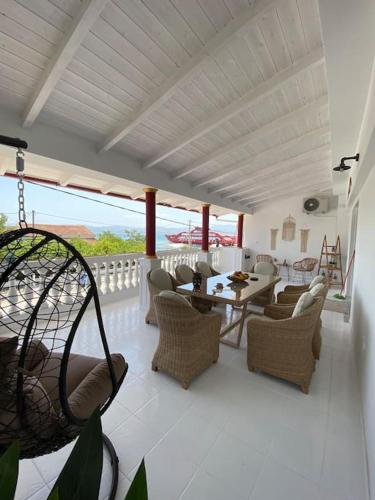 Oasis Grand House large balcony with sea view — 4-Star Luxury Hotel in Eretria, Greece