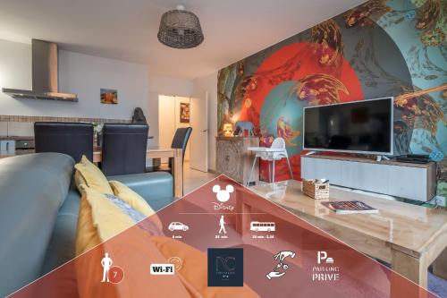 Disneyland Paris 7pers Wifi Parking Netflix in Montevrain, France