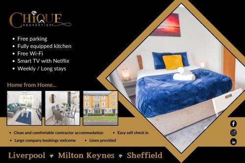 Milton Keynes 5BR Contractor house families groups welcome. — 4-Star Luxury Hotel in Broughton, United Kingdom
