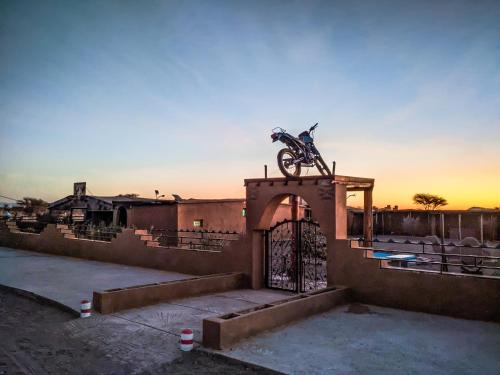 Café restaurante shelter calm life in Alnif, Morocco