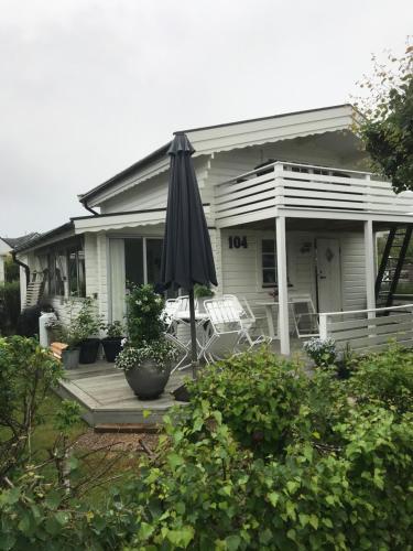 Mysig stuga Östra stranden in Halmstad, Sweden