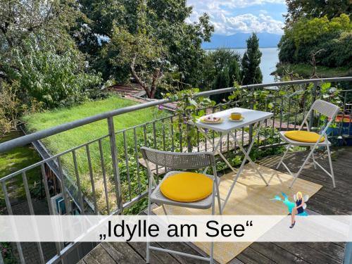 Ferienwohnung Idylle am See idyllisch auf der Insel mit Balkon und Seesicht und direkter Seelage — 4-Star Luxury Hotel in Lindau, Germany