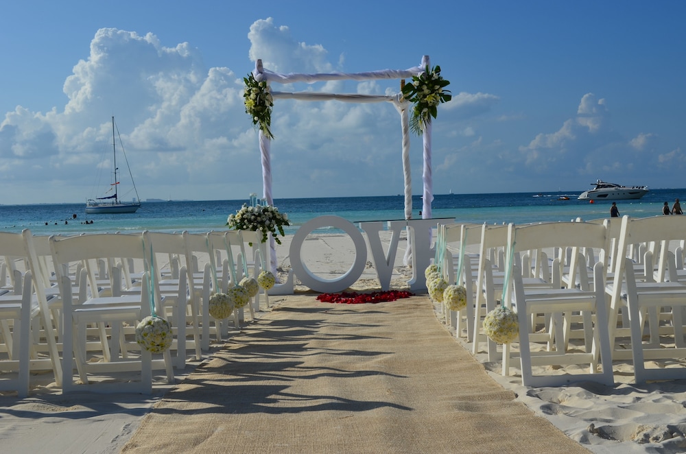 Outdoor wedding area