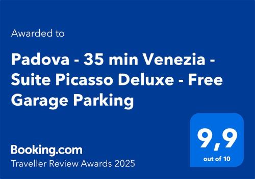 Padova 35 min Venezia Suite Picasso Deluxe Free Garage Parking — 4-Star Luxury Hotel in Sarmeola, Italy