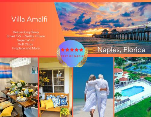 Villa Amalfi Golf Clubs Deluxe Sleep Smart TVs 2 Pools Pets Beach WiFi — 4-Star Luxury Hotel in Naples, United States