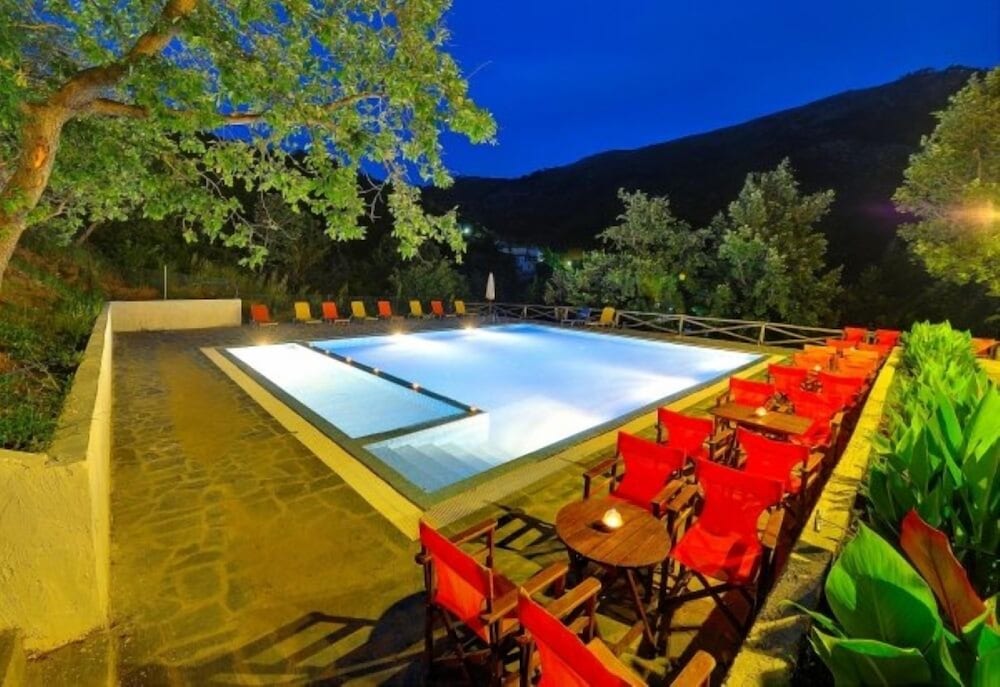 Hotel pool bar Tsigoura in Thasos, Greece