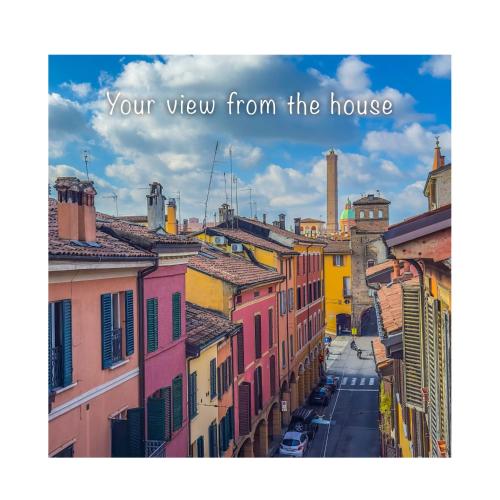 Healthy Flat Bologna Tower Skyline View in Bologna, Italy