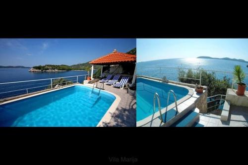 Unique Dalmatian Seafront Villa Set in a 300 m2 Mediterranean garden with private beach large pool and terrace.