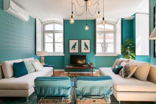JP38 Dowtown perfect gem 2 bdr 2 bath bright FLAT — 4-Star Luxury Hotel in Lisbon, Portugal