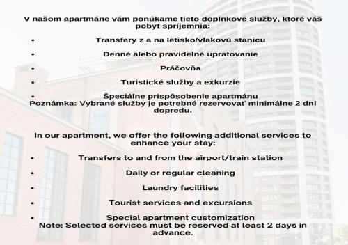 SKAU Sky Park Blue by Zaha Hadid 21 floor 2 tower Panoramic View Free Parking in Bratislava, Slovakia