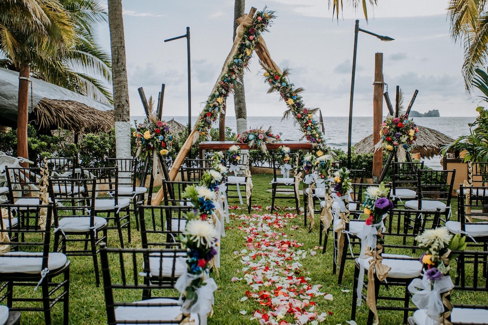 Outdoor wedding area