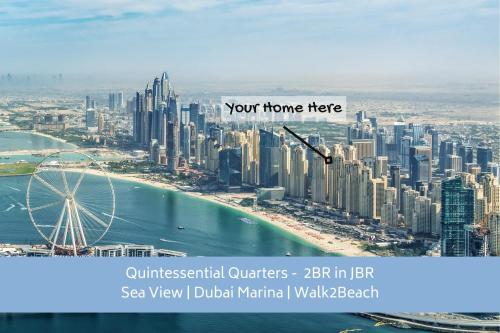 2BR in JBR Sea View Dubai Marina Walk2Beach — 4-Star Luxury Hotel in Dubai, United Arab Emirates