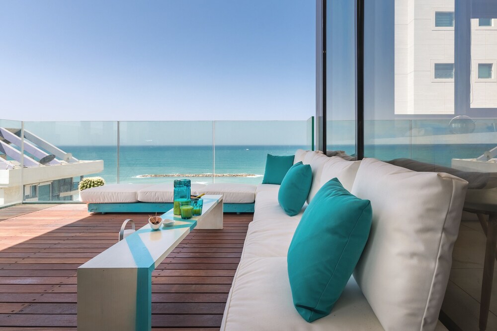 Front of Beach next to RoyalBeach Hotel in Tel Aviv, Israel