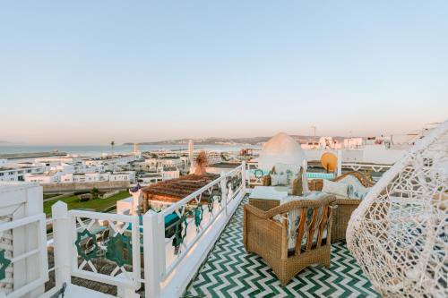 Riad Villa with Mediterranean Sea Views of Spain and Gibraltar — 4-Star Luxury Hotel in Tangier, Morocco