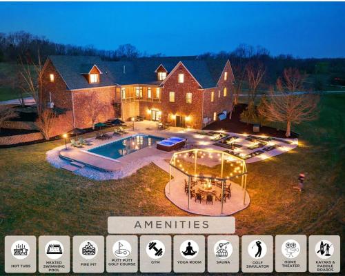 Heated Pool Hot Tub Mini Golf Theater Sleeps 28 in Frankfort, United States