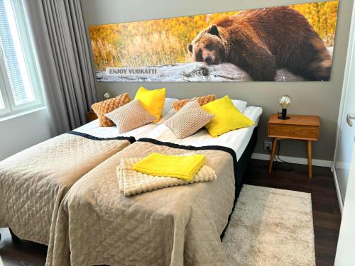 Kivilinna Apartments Vuokatti Liinavaatteet pyyhkeet ja loppusiivous sisältyvät hintaan — 4-Star Luxury Hotel in Vuokatti, Finland