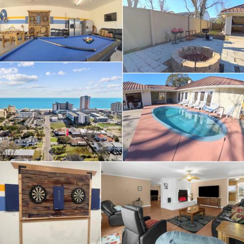 Elegant Huge Ocean View 4 King Private Pool Huge Yard Enormous Game Garage BBQ & Rooftop Deck — 4-Star Luxury Hotel in Myrtle Beach, United States