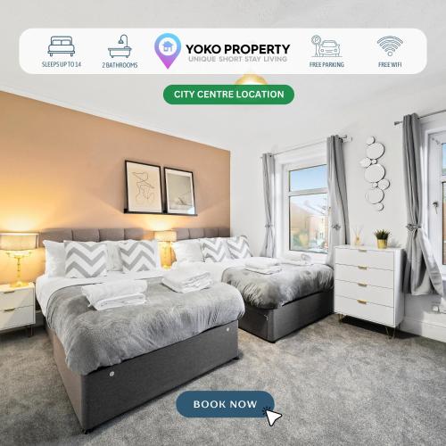 5 Bedroom House with Free Parking Garden Super Fast WiFi Smart TVs with Virgin TV and Netflix by Yoko Property — 4-Star Luxury Hotel in Northampton, United Kingdom