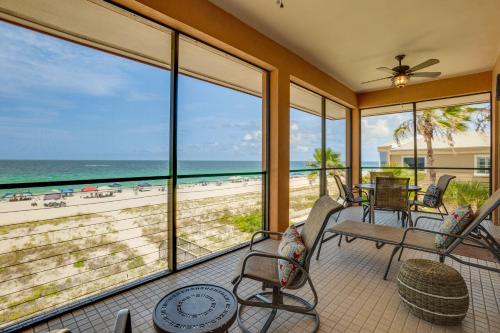 The View offers panoramic gulf and beach and sunset views in Bradenton Beach, United States