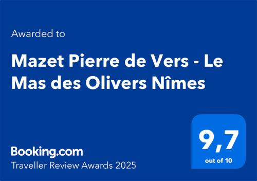 Mazet Pierre de Vers Le Mas des Olivers Nîmes in Nimes, France