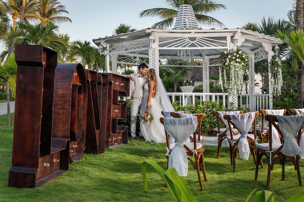 Outdoor wedding area