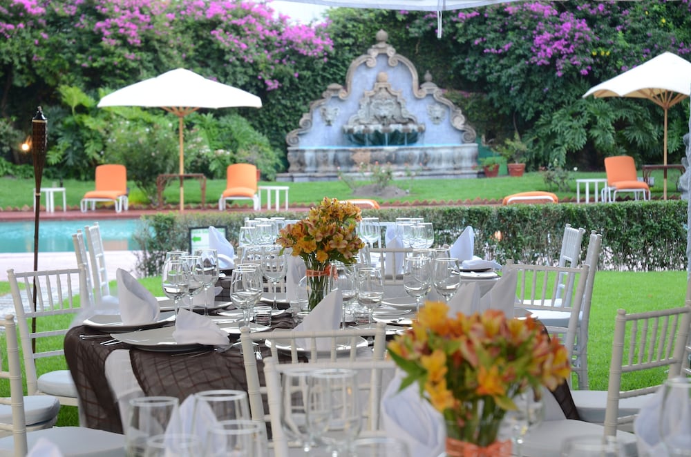 Outdoor banquet area