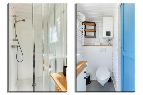 Blue Tiny House with HotTub — 4-Star Luxury Hotel in Zeewolde, Netherlands