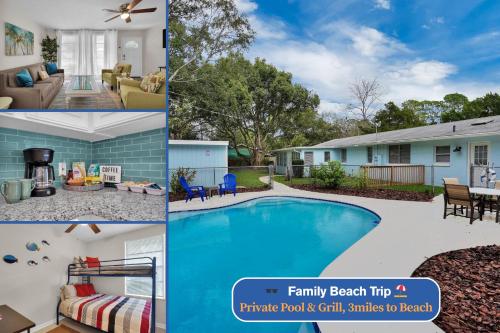 Summer Spot Fam Trip with Private Pool and 3miles to Beach in Saint Augustine, United States