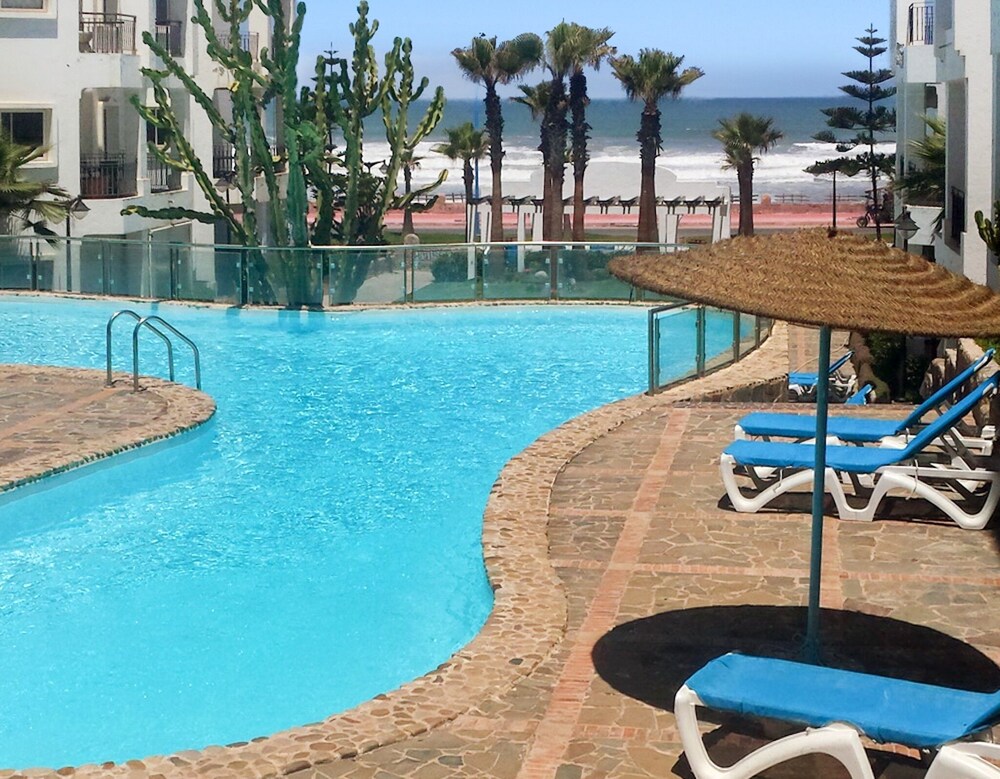 Apartment With One Bedroom In Tamaris With Wonderful Sea View Pool A 8228983 — Dar Bouazza