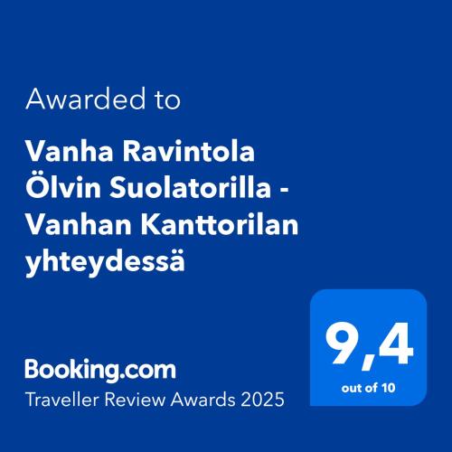 Vanha Ravintola Ölvin Suolatorilla Vanhan Kanttorilan yhteydessä — 4-Star Luxury Hotel in Lovisa, Finland