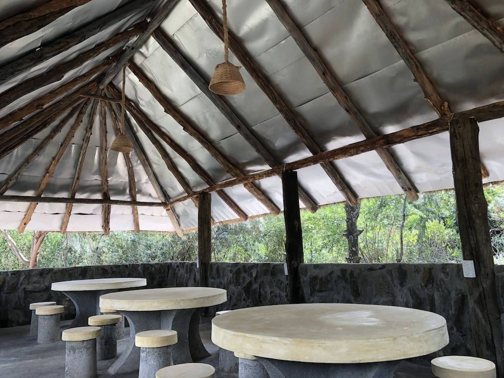 Outdoor banquet area