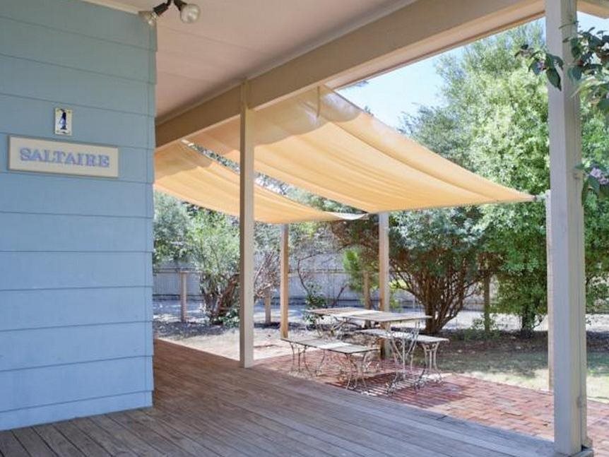 Pt Willunga Saltaire Blue and Yellow cottages in Adelaide, Australia