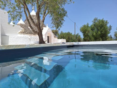 Trulli Au Milieu D Un Champ D Oliviers Avec Piscine — Ceglie Messapica