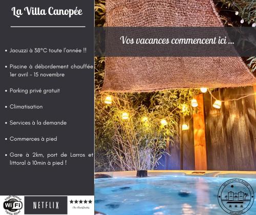 La Villa Canopee Piscine Chauffee Fibre Clim Jacuzzi — 4-Star Luxury Hotel in Gujan-Mestras, France