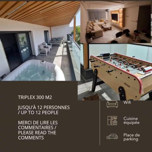 Triplex 200 M2 De Luxe Centre Ville Jaccuzzi Babyfoot Wifi — 4-Star Luxury Hotel in Tangier, Morocco