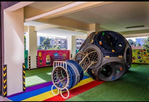 The elegant cozy two bedroom apartment with amazing city views heated swimming pool fully equipped gym and a child play area and free parking space