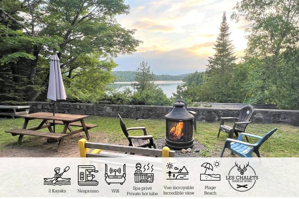 Le1605 Spa et Plage Les chalets dans le nord in Val-David, Canada