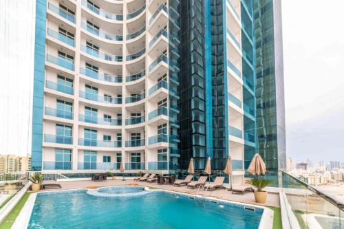 Oasis Tower Burj Al waha in Ajman City, United Arab Emirates