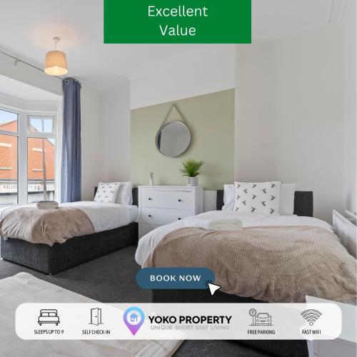 4 Bedroom House in Central Location with Free Parking Self Check In Fast WiFi & Smart TV with Netflix by Yoko Property — 4-Star Luxury Hotel in Redcar, United Kingdom