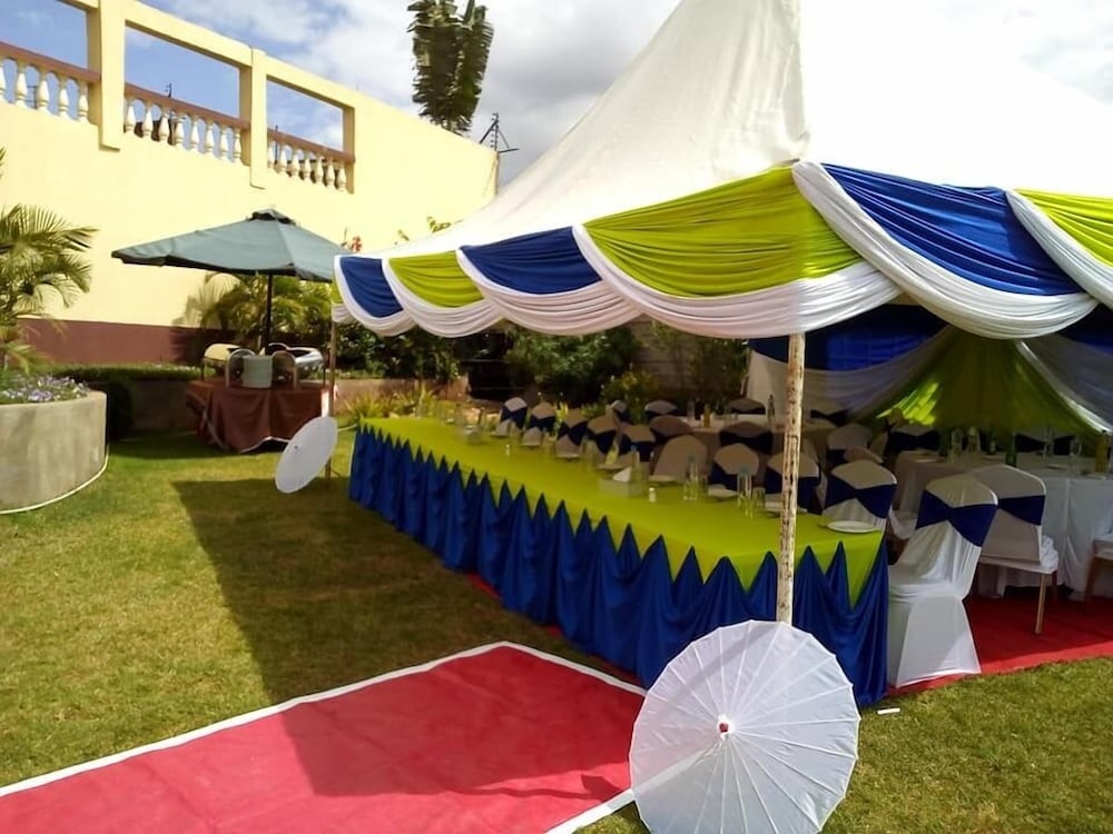 Outdoor banquet area