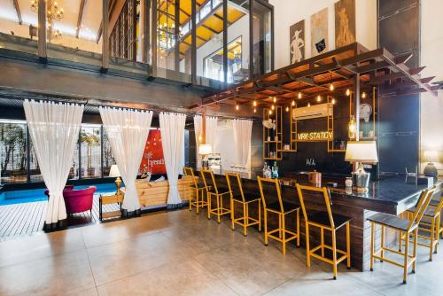 StayVista’s The Barn House Farm View Villa with with bonfire Indoor Pool & Bar