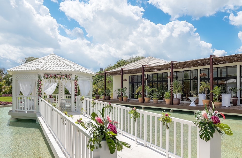 Outdoor wedding area