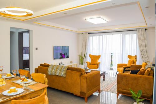 comfort living apartment with Dsq Gym rooftop football pitch coffee house restaurant garden and child play area in kileleshwa