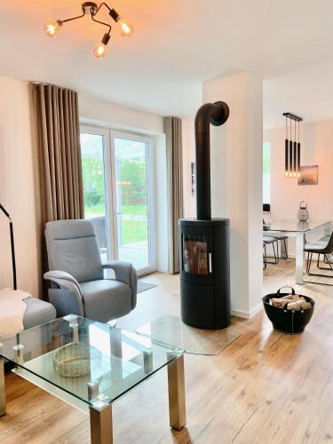 Tolles Ferienhaus Freistehend Mit Sauna Und Kamin — Butjadingen