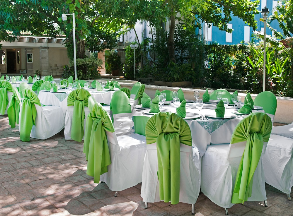 Outdoor banquet area