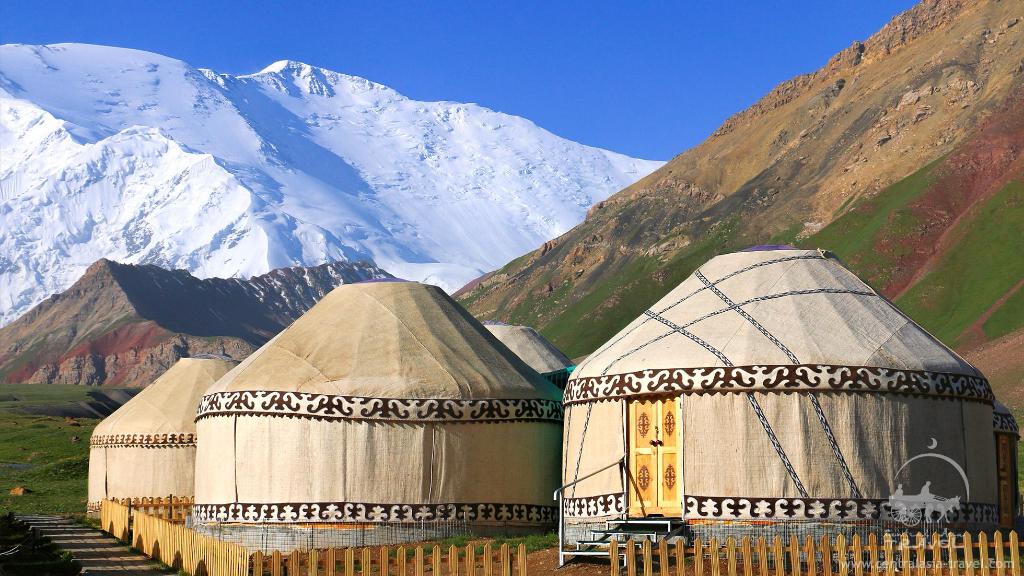 Yurt Glamping Edelweiss Meadow at the foot of Lenin Peak in Unknown City, Kyrgyzstan
