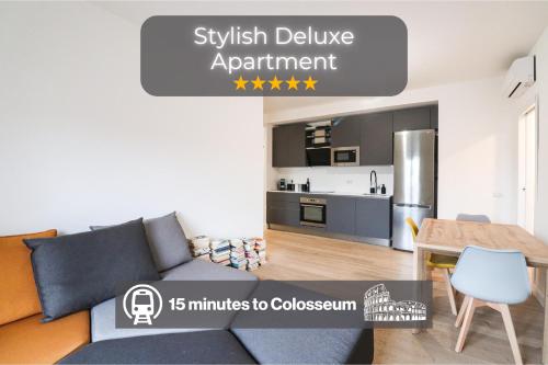 Modern Deluxe 2 Suites Apartment 15min Colosseum & Metro 5min AC Wifi — 4-Star Luxury Hotel in Rome, Italy