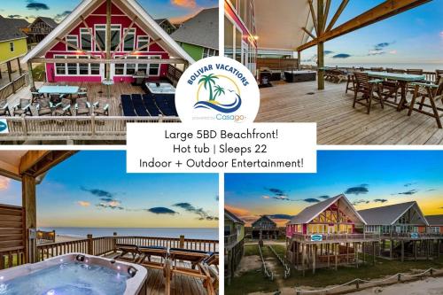 Flamingo A Large 5BD Beachfront Hot Tub with Indoor and Outdoor Entertainment in Bolivar Peninsula, United States
