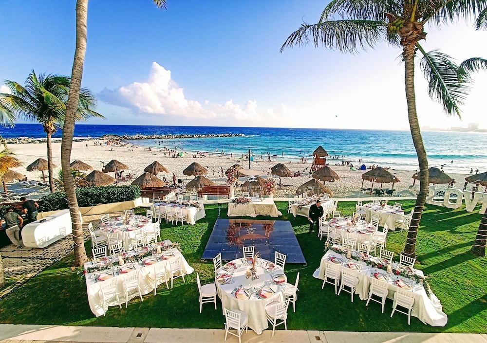 Outdoor wedding area