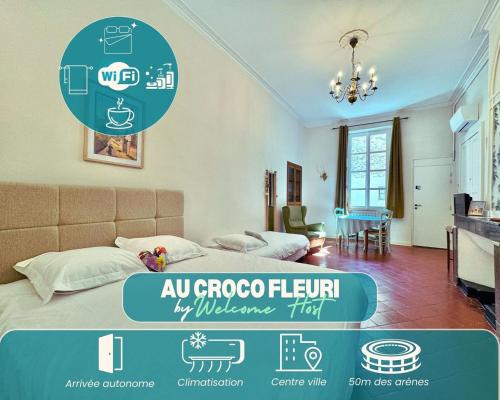 Au Croco Fleuri 50m Des Arenes Terrasse in Nimes, France